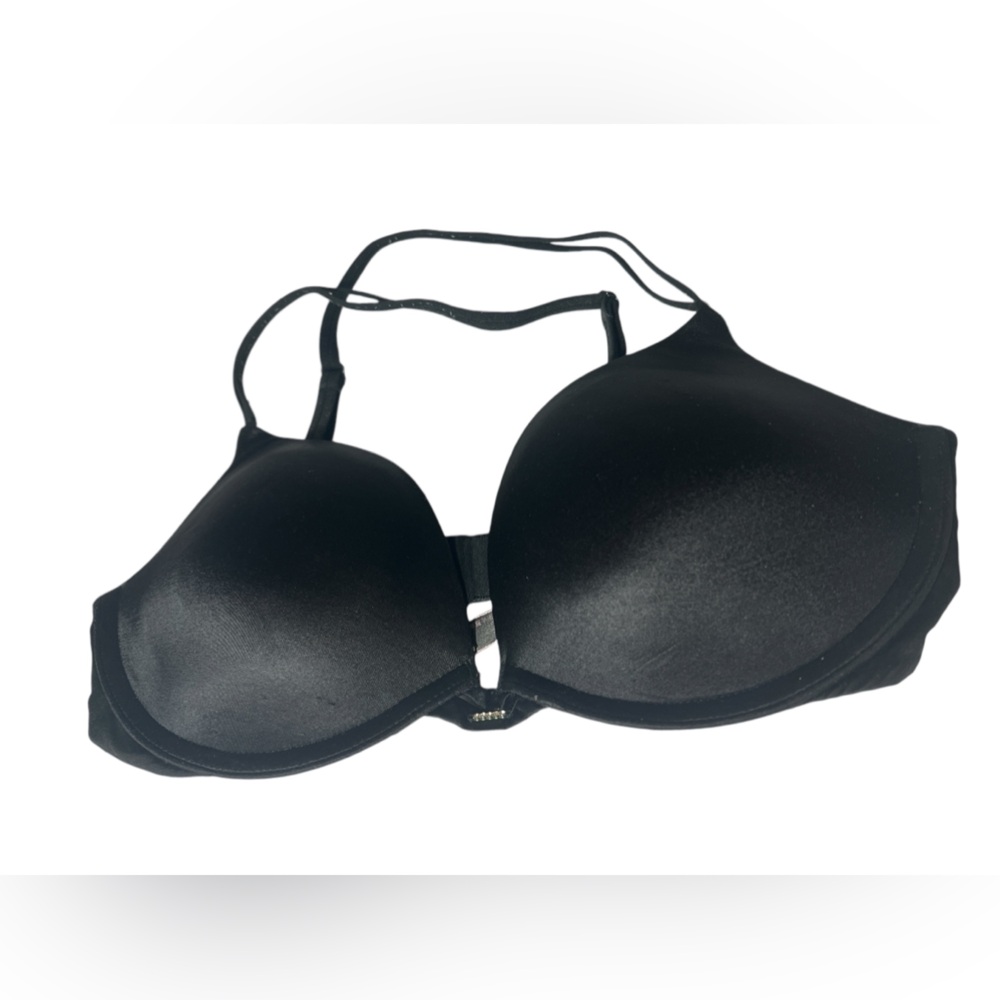 Victorias Secret Very Sexy Black Rhinestone Push Up Bra 32 D Underwired
